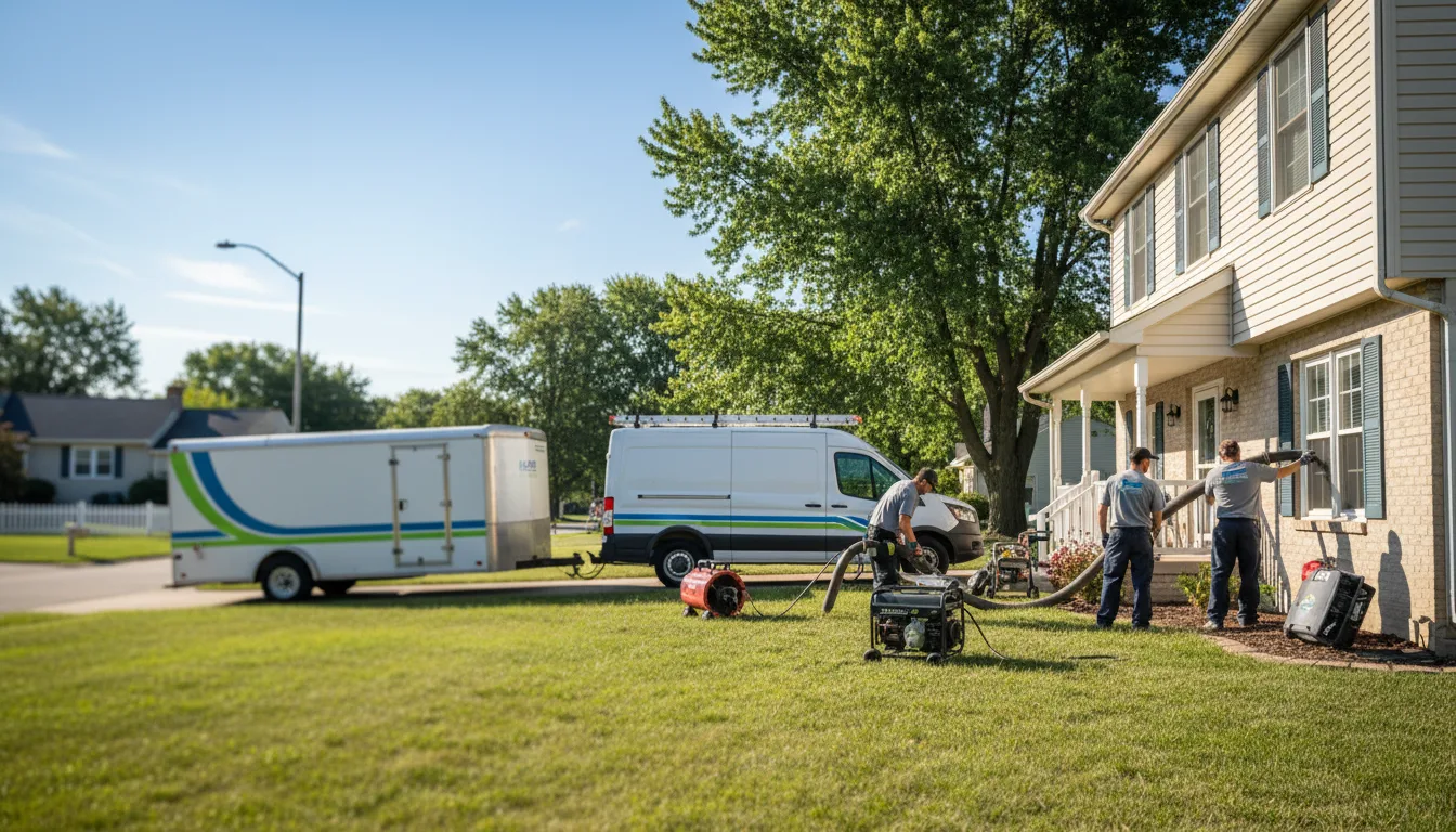 Flooded Basement Restoration And Cleanup With Repair in Wheatland, IN near me